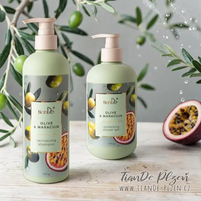Oliva a maracuja tianDe | Revitalizační šampon a sprchový gel