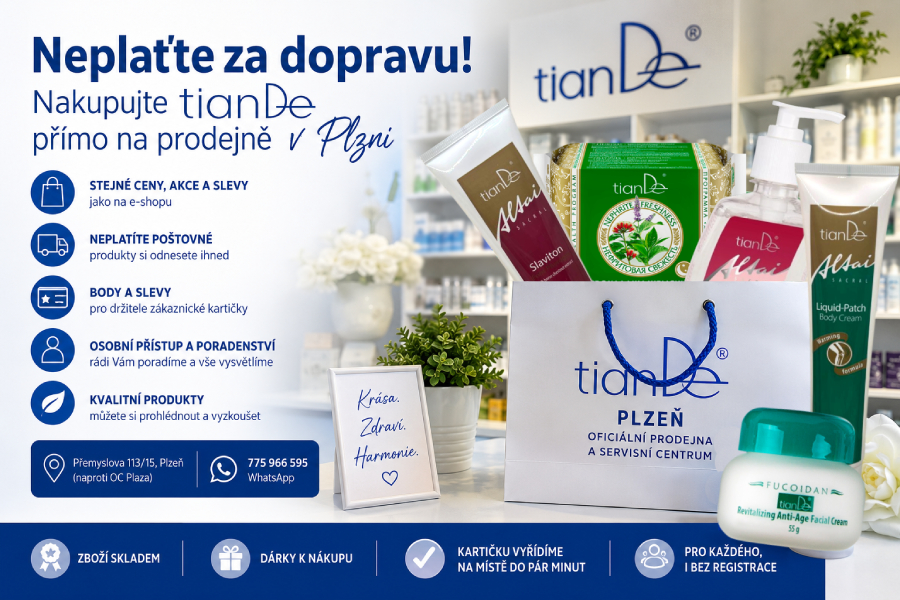 Neplaťte za dopravu – tianDe prodejna Plzeň
