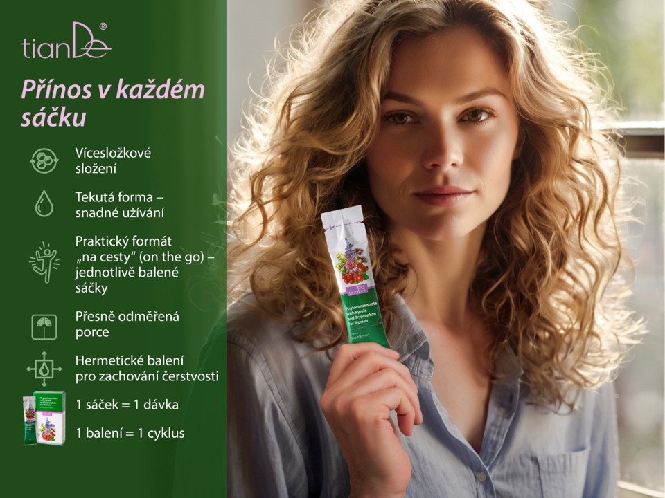 Fytokoncentrát s hruštičkou okrouhlolistou a tryptofanem pro ženy, 120 g // tianDe Plzeň