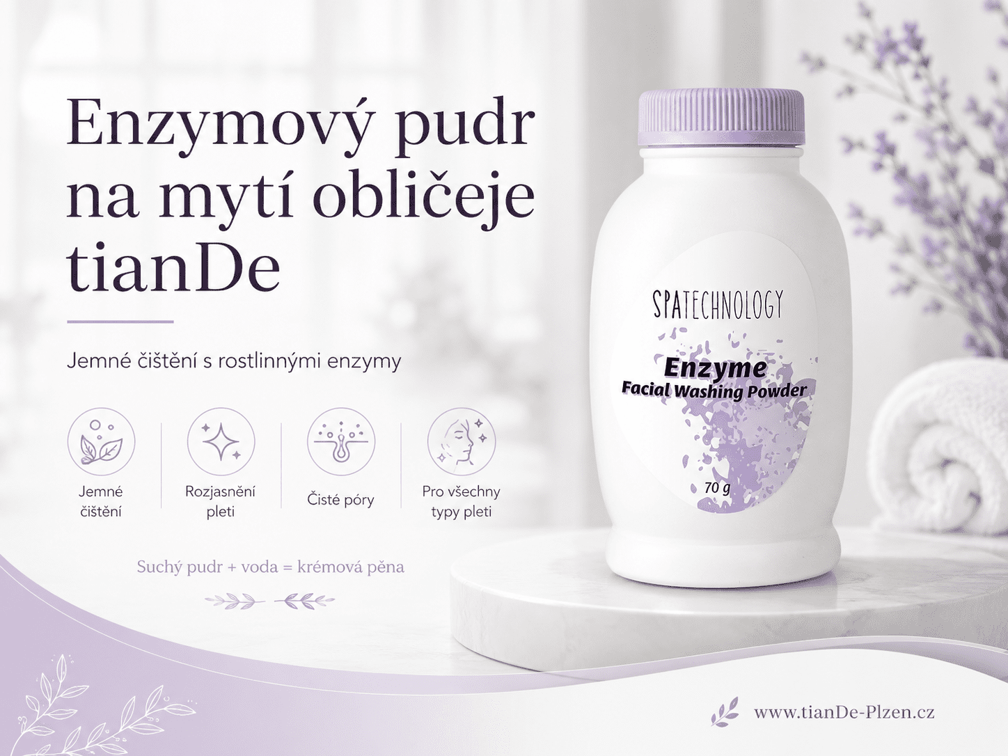 Použití enzymového pudru tianDe