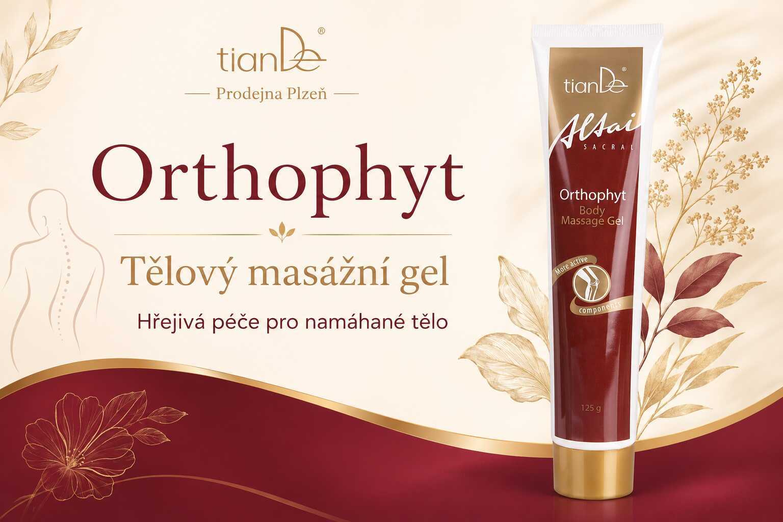 Orthophyt tianDe – hřejivý masážní gel Orthophyt tianDe hřejivý tělový masážní gel
