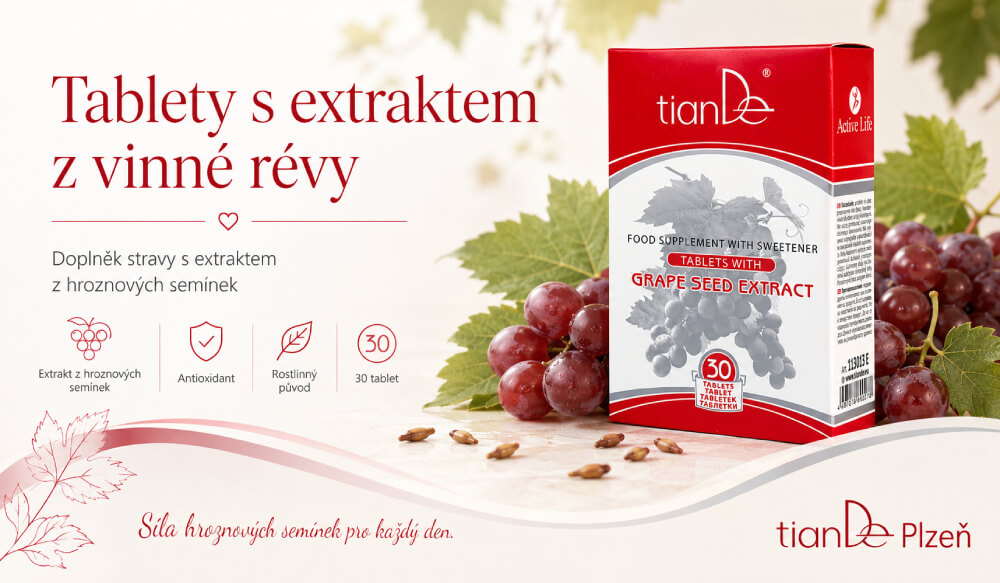 Tablety s extraktem z vinné révy tianDe - doplněk stravy