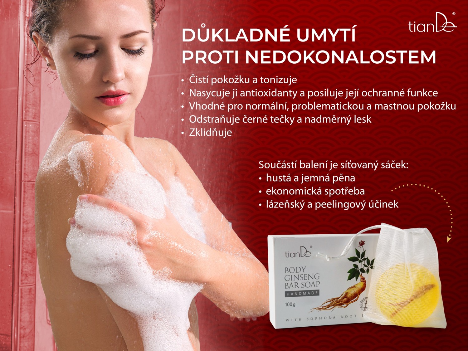 Tělové mýdlo s ženšenem tianDe // tianDe Plzeň