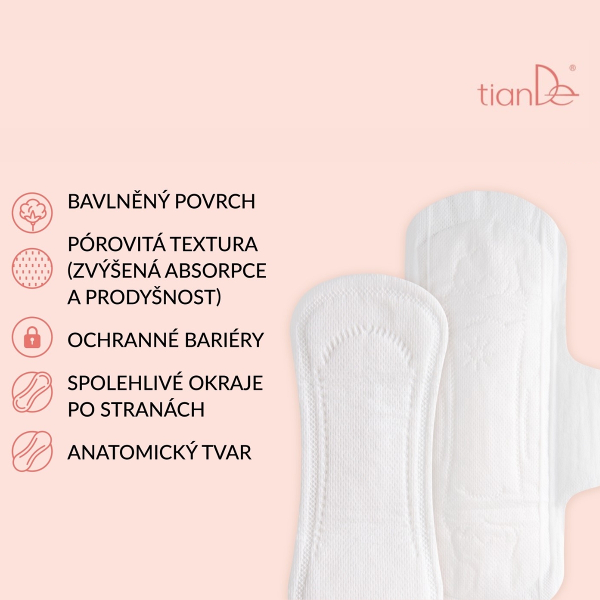 Ultra tenké dámské menstruační vložky Nebeská bavlna (4,3b)