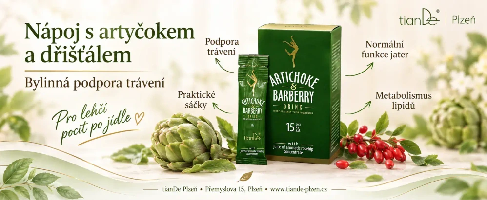 Nápoj s artyčokem a dřišťálem tianDe – podpora jater a trávení
