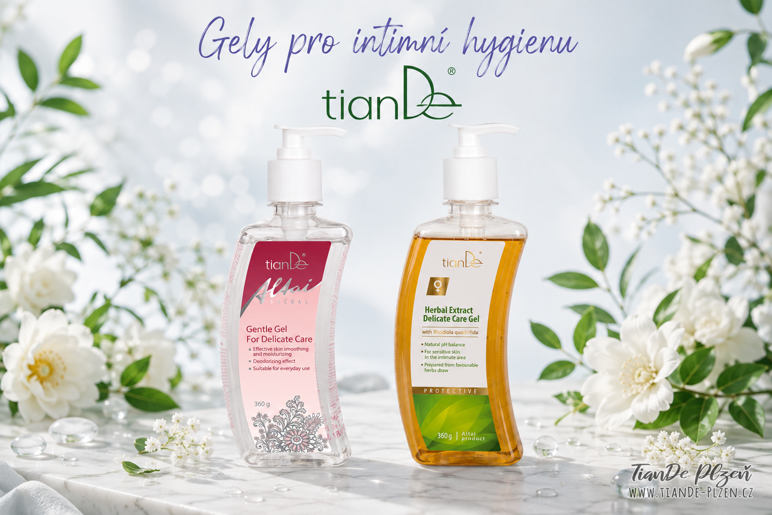 Gel pro intimní péči s bylinnými extrakty, 300g (8,5b)