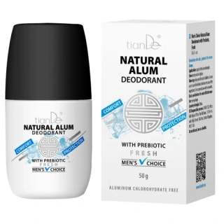 Kamencový deodorant s prebiotiky Men's Choice, svěžest (4,5b)